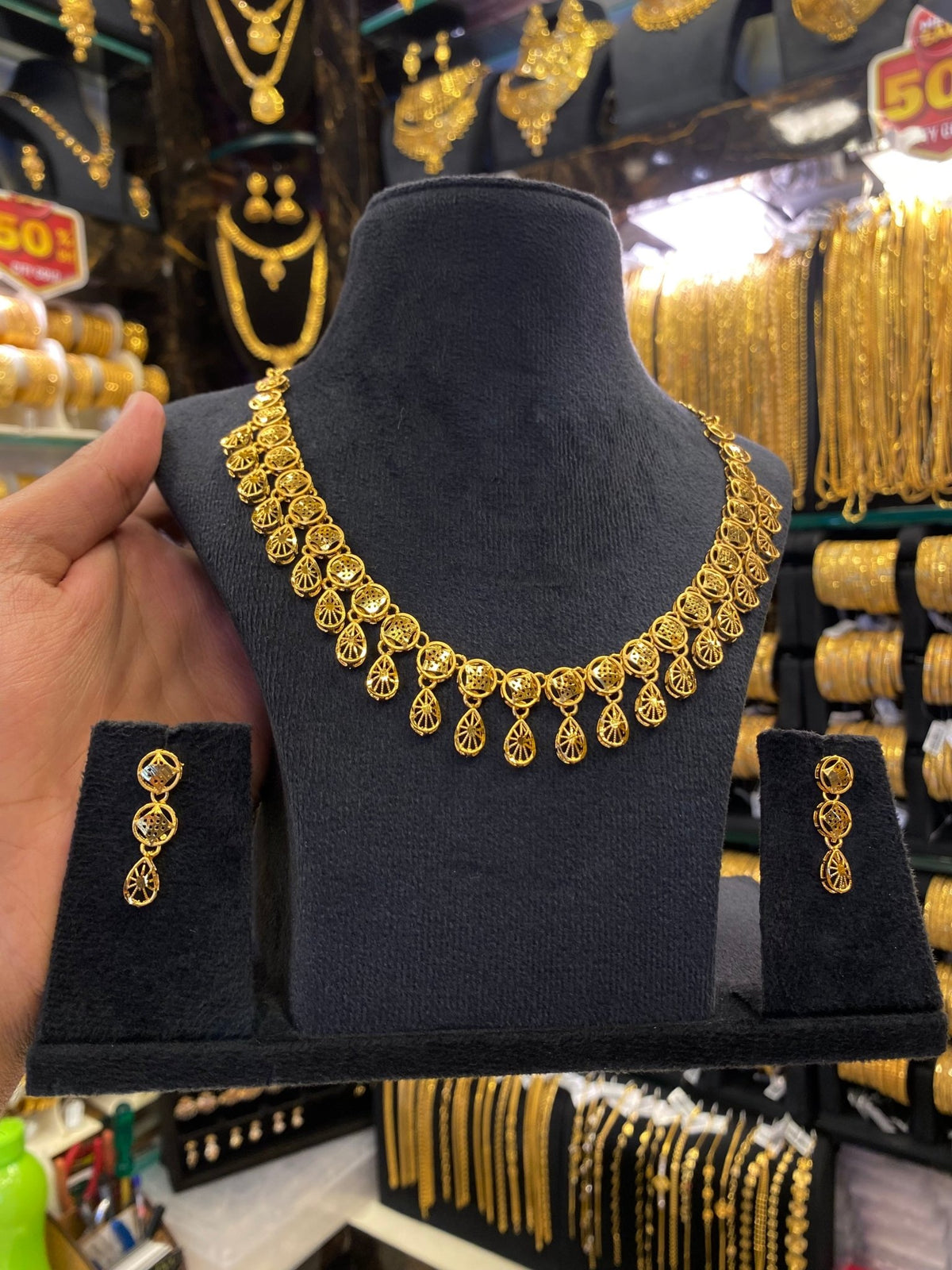 Turkish sleek neck set - Gold plated - FAA FASHION
