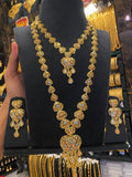 Turkish Style Combo Heart Tri Mix - Gold Plated - FAA FASHION