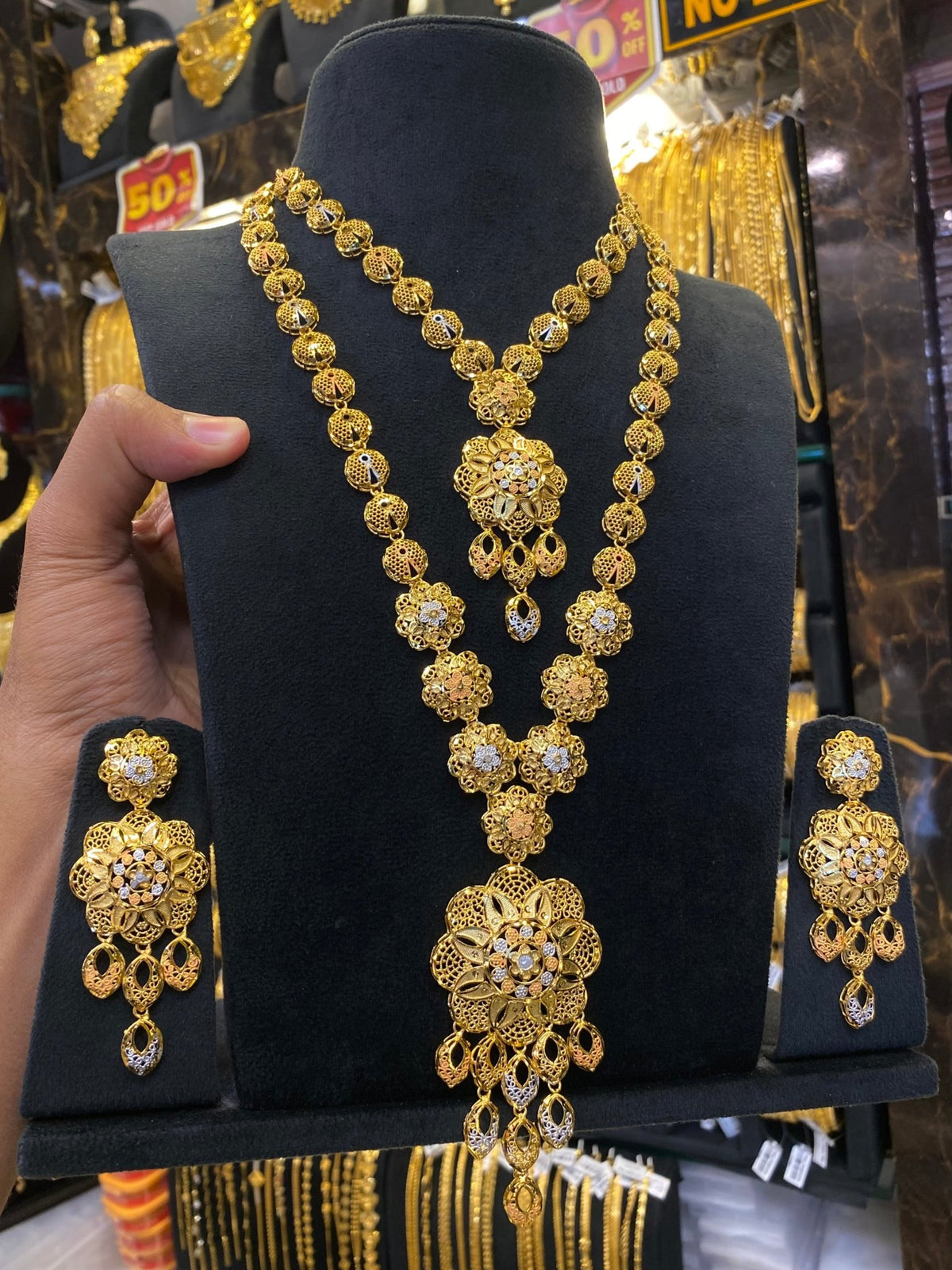 Turkish Style Combo Set Tri Mix - Gold Plated - FAA FASHION
