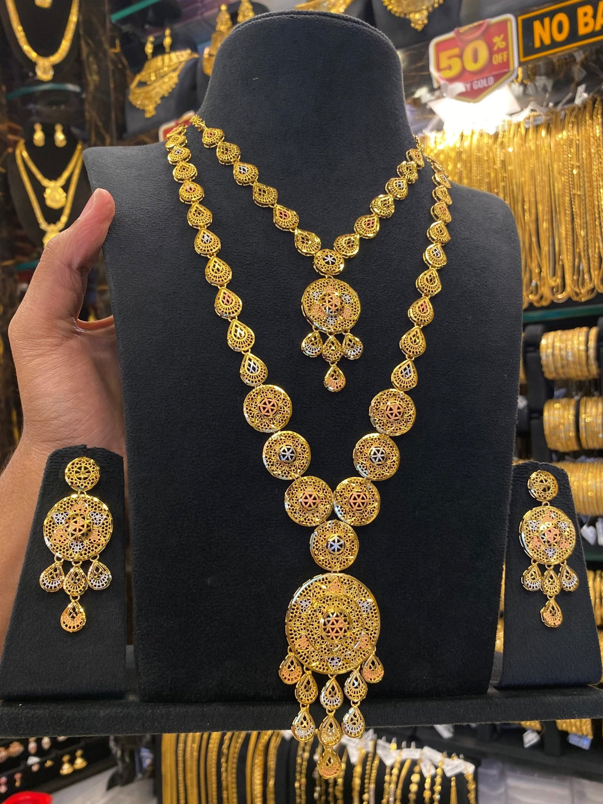 Turkish Style Combo Tri Mix - Gold Plated - FAA FASHION