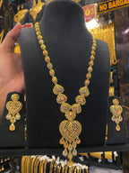 Turkish Style Long Heart Set Tri Mix- Gold Plated - FAA FASHION