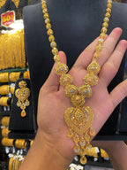 Turkish Style Long Heart Set Tri Mix- Gold Plated - FAA FASHION