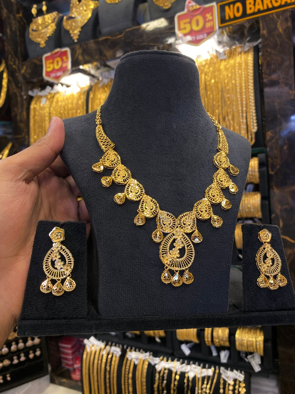 Turkish style neck set - Gold plated - FAA FASHION