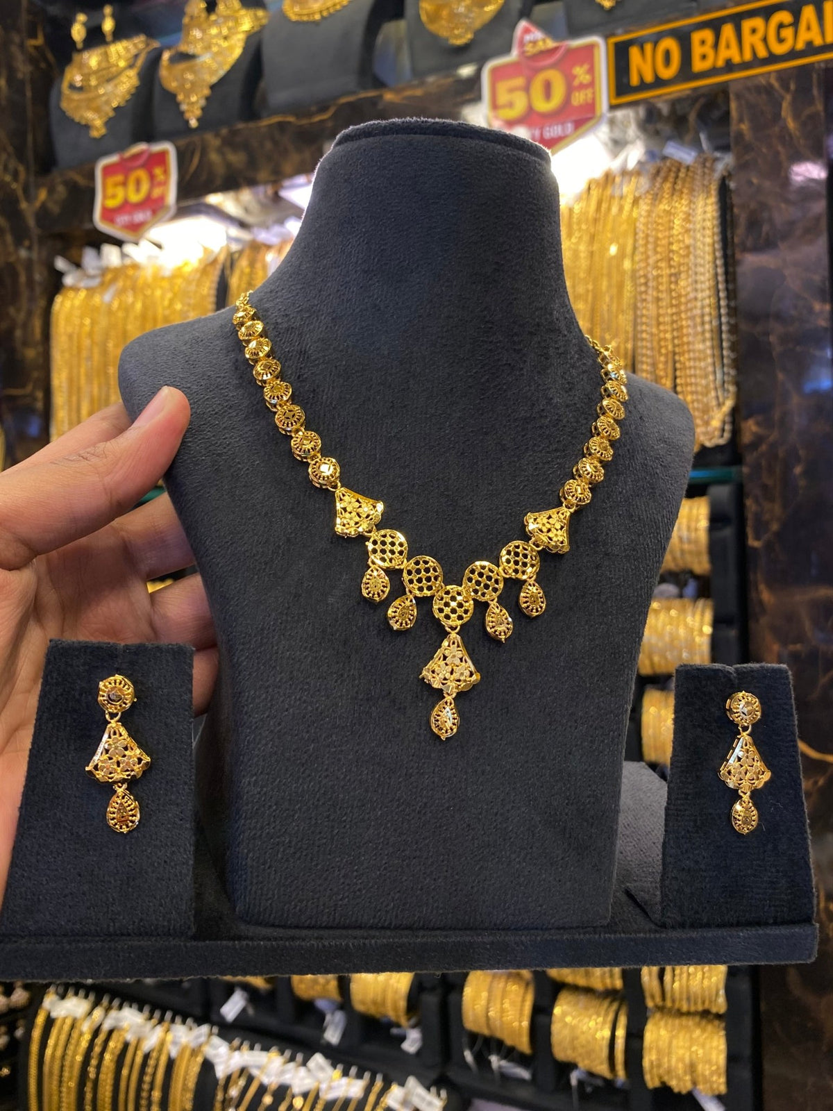 Turkish style neck set - Gold plated - FAA FASHION