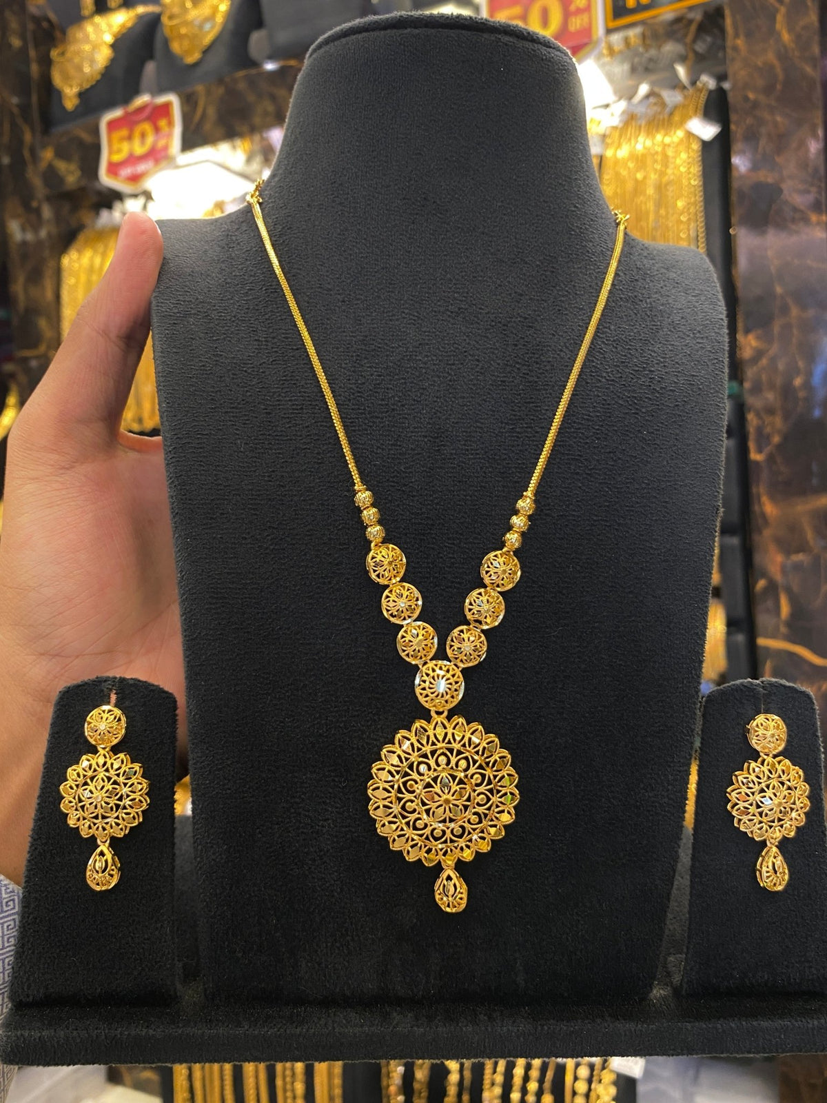 Turkish Style Sleek Middle Set - Gold Plated - FAA FASHION